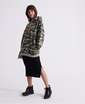 Superdry Dry Camo Oversized Női Kapucnis Pulóver Camo | RSKEL0641